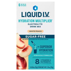 Liquid I.V. Electrolyte Drink Mix, Sugar Free, White Peach