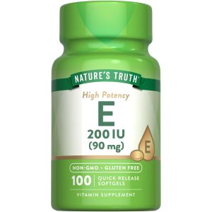 Nature's Truth Vitamin High Potency E 200 IU, Softgels