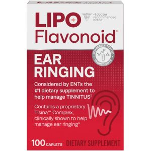 Lipo-Flavonoid Plus Ear Ringing Relief, Tinnitus Support Supplement - 100 Caplets