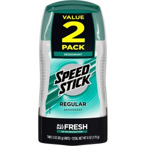 Speed Stick Men's Deodorant, Regular Scent, 3 oz (Twin Pack)