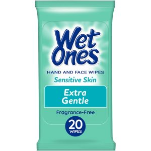 Wet Ones Sensitive Skin Hand Wipes Travel Pack - Fragrance Free - 20ct