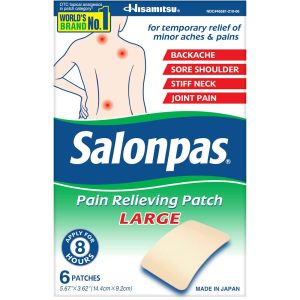 Salonpas® Large Pain Relieving Patches - 6 Count - Targeted Relief for Back & Shoulders