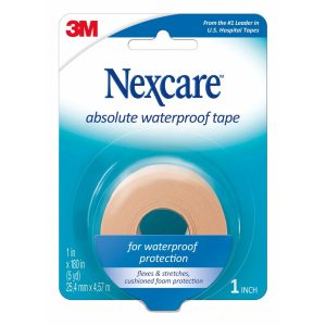 Nexcare Hospital Tape, Cushions, Absolute Waterproof, 1 Inch