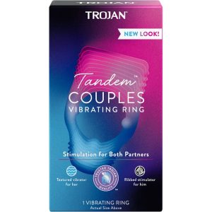 Trojan Vibrations Tandem Couples Vibrating Ring, Personal Massager