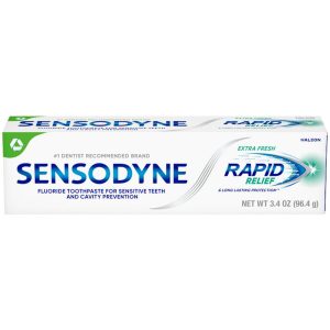 Sensodyne Rapid Relief Fluoride Extra Fresh Toothpaste - 3.4 Ounce