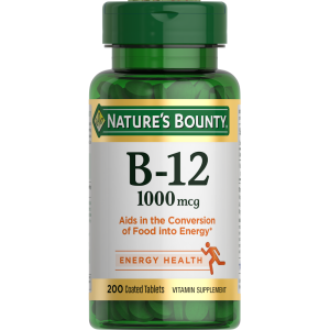 Nature's Bounty Vitamin B-12 1000 Mcg, Supports Energy Metabolism 200 Coated Tablets