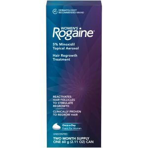 Rogaine Women’s Hair Loss And Thinning Treatment, Once-A-Day Minoxidil Foam, Two Month Supply