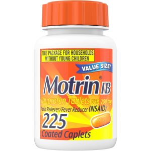 Motrin IB Ibuprofen Tablets For Pain & Fever Relief, 200 Mg