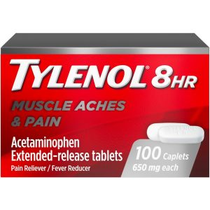 Tylenol 8 HR Muscle Aches & Pain, 650mg Extended-Release, 100 Caplets