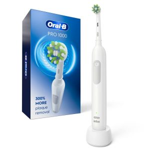 Oral-B White Pro 1000 Power Rechargeable Electric Toothbrush, Powered By Braun
