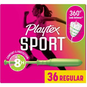 Playtex Sport Tampons, Regular Absorbency, Unscented - 36 Count