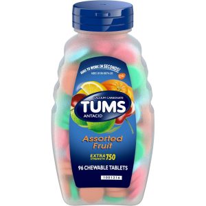 Tums® Extra Strength 750 Chewable Antacid Tablets – Assorted Fruit