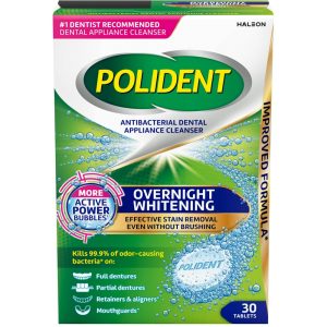 Polident Antibacterial Dental Appliance Cleanser, Tablets