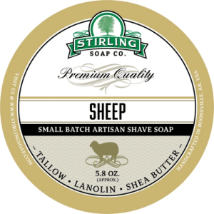 Stirling Soap Co. Sheep Soap (Unscented) Shave Soap Jar 5.8 oz