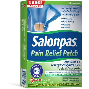 Salonpas Topical Analgesic Pain Relief Pach Large, Double Size,Value Pack 9Ea