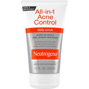 Neutrogena All In 1 Acne Control Daily Scrub 4.2 Fl Oz Tube