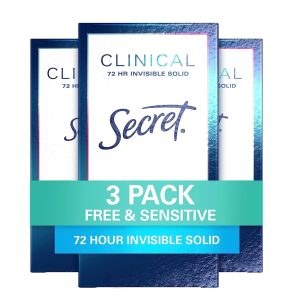 Secret Clinical Strength Invisible Solid Antiperspirant And Deodorant For Women  1.6oz