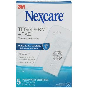 Nexcare Tegaderm + Pad Waterproof Dressing, 2.375 in x 4 in, 5 Count
