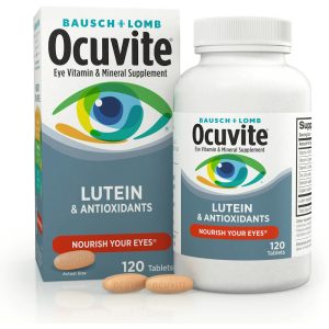 Ocuvite Eye Health Formula with Lutein – Daily Vitamin & Mineral Supplement, 120 ct