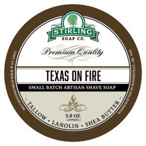 Stirling Soap Co. Texas on Fire Shave Soap Jar 5.8 oz
