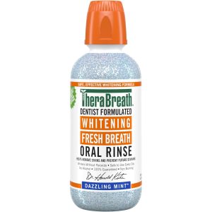 TheraBreath Dazzling Mint Whitening Fresh Oral Rinse 16 Fl Oz