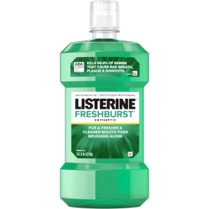 Listerine Freshburst Antiseptic Mouthwash, Spearmint Flavor - 33.8 fl oz (1 Liter)