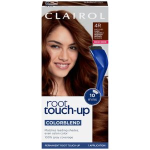 Root Touch-Up Clairol Nice 'n Easy Permanent Hair Color, 4R Dark Auburn/Reddish Brown