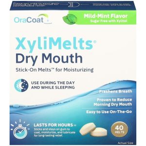 OraCoat Xylimelts For Dry Mouth Mild Mint - 40 Discs