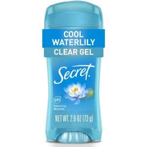 Secret Fresh Cool Waterlily Clear Gel Antiperspirant And Deodorant - 2.6oz
