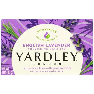 Yardley London English Lavender Bath Bar with Essential Oils – 4 oz