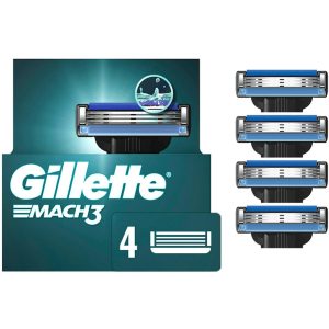 Gillette Mach3 Men's 3-Blade Razor Blades Refills Cartridges