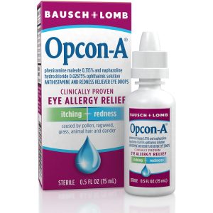 Opcon-A Allergy Relief Sterile Eye Drops – Multi-Action Formula, 0.5 Fl Oz