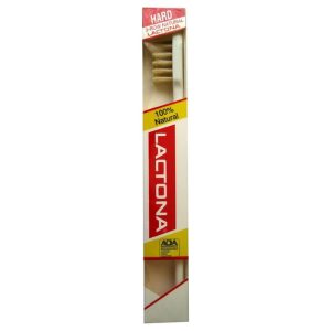 Lactona Hard M 41 Natural Bristle 4-Row Toothbrush