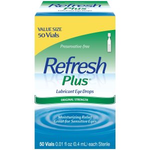 Refresh® Plus Lubricant Eye Drops – Preservative-Free Single-Use Containers (Value Size)