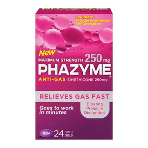 Phazyme Maximum Strength Gas & Bloating Relief 250 Mg, 24 Fast Gels