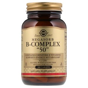 Solgar Megasorb B-Complex "50" 100 Tablets