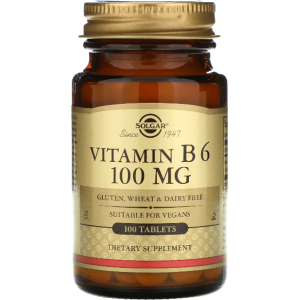 Solgar Vitamin B6 100mg 100 Vegetable Capsules
