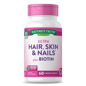 Nature's Truth Ultra Hair, Skin & Nails Plus Biotin, 60 Coated Caplets