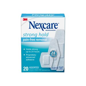 Nexcare Sensitive Skin Bandages, White, Assorted