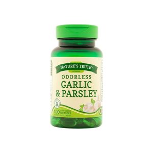 Nature's Truth Odorless Garlic & Parsley 1200 mg, Heart Health Support, 100 Quick Release Softgels