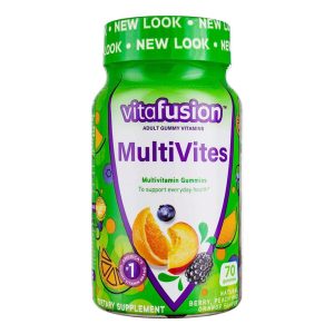 Vitafusion MultiVites Daily Multivitamin Gummies, Berry, Peach & Orange Flavors, 70 Count