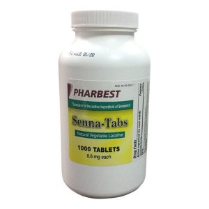Senna Laxative 8.6 mg, Natural Vegetable Origin, 1000 Tablets