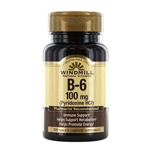 Windmill Natural Source Vitamin B-6, 100 Mg Tablets