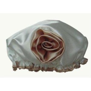 LA Indulgence "Ivory Elegance" Shower Cap