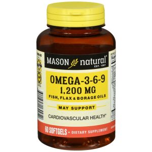 Mason Natural Omega 3-6-9 Complex, Heart & Joint Health Support, 60 Softgels