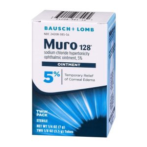 Muro 128™ Hypertonicity Ophthalmic Ointment 5% - Twin Pack (2 Tubes x 0.125 oz)