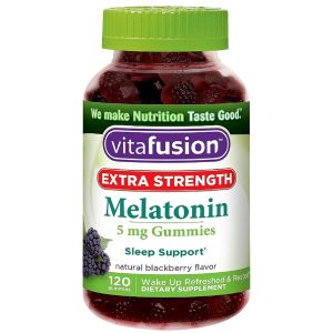 Vitafusion Extra Strength Melatonin 5 Mg Gummies Natural Blackberry Flavor 120 ct