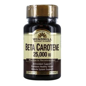Windmill Beta Carotene 25,000 Iu Softgels 100 Soft Gels