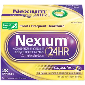 Nexium 24HR Acid Reducer, 20mg Esomeprazole Magnesium Capsules, 28 Count