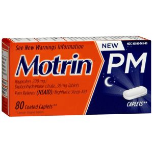 Motrin Pm Pain Reliever  80 Coated  Caplets